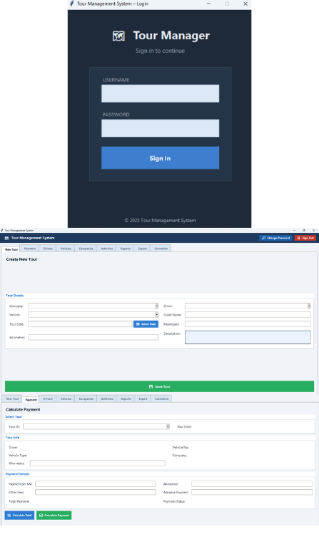 Tour Management Project